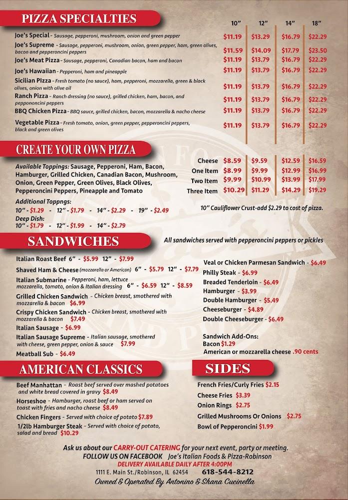 Joe's Italian Food & Pizza Parmesan Breadsticks